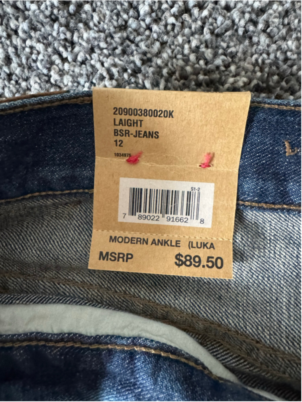 Women's Lauren Jeans Co. Ralph Lauren Laight Modern Slim Ankle Jeans SZ 12 NWT - Picture 7 of 12
